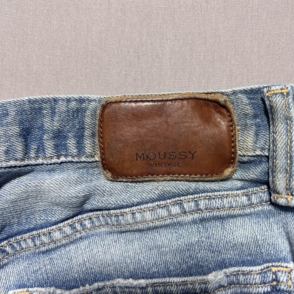Moussy Vintage Lenwood Skinny Jeans Womens Light Wash Distressed Slim 30x26.5 - Picture 8 of 16
